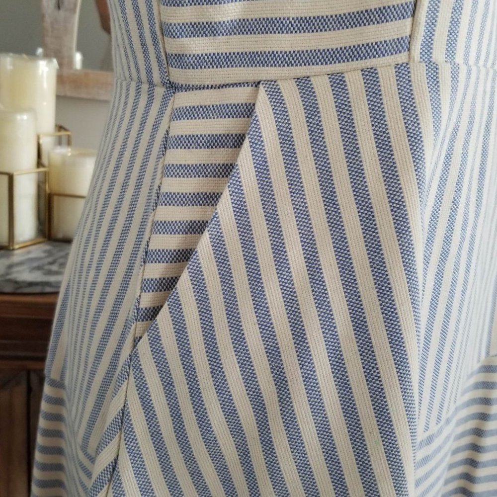 Do+Be Brand Dress. Blue & Ivory Stripe. Size Large. - Picture 4 of 12
